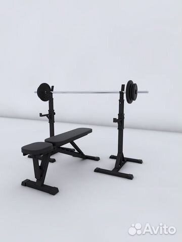Комплект: Скамья + Стойка 3.0 + Штанга 50кг чч