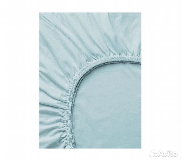 Простынь GoodNight Трикотаж 200х200х20 Голубой на