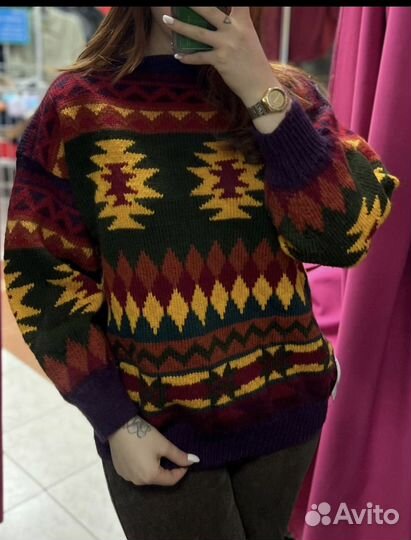 Винтажный свитер шерсть