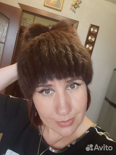 Шапка женская из щипаной нутрии новая