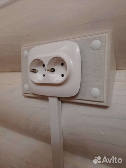 Накладка для розеток для деревянного дома/сруба