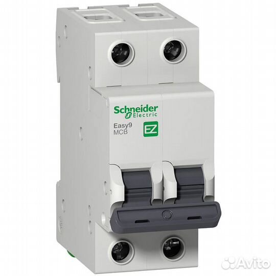 Автоматический выключатель Schneider Electric easy 9 2P, 16A, C, 4,5 кА