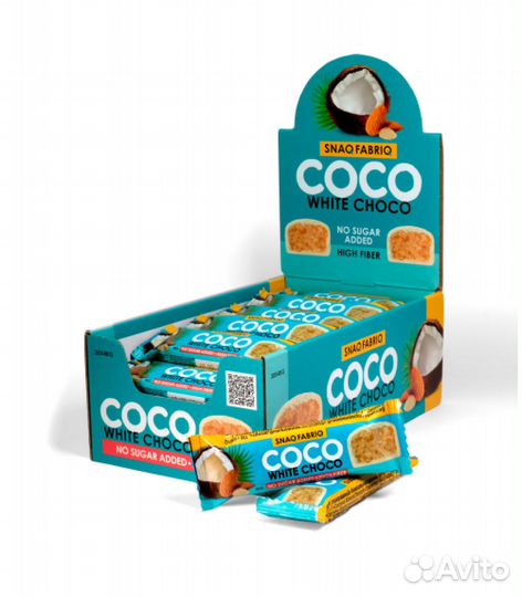 Батончик глазированный Snaq Fabriq кокосово-миндал