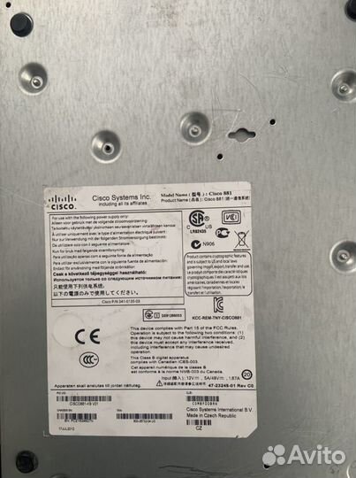 Маршрутизатор Cisco 881-k9 ; каммуникатор