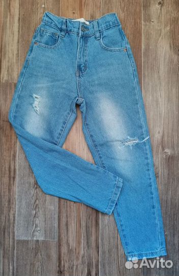 Фирменные джинсы в винтажном стиле, р. 116-122