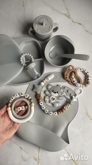 Детская силиконовая посуда, грызунки силиконовые