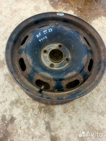 Диск штамп R15 4x112 ET 27 Цо 65