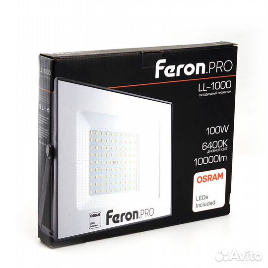 Светодиодный прожектор Feron LL-1000 100W 6400K 41