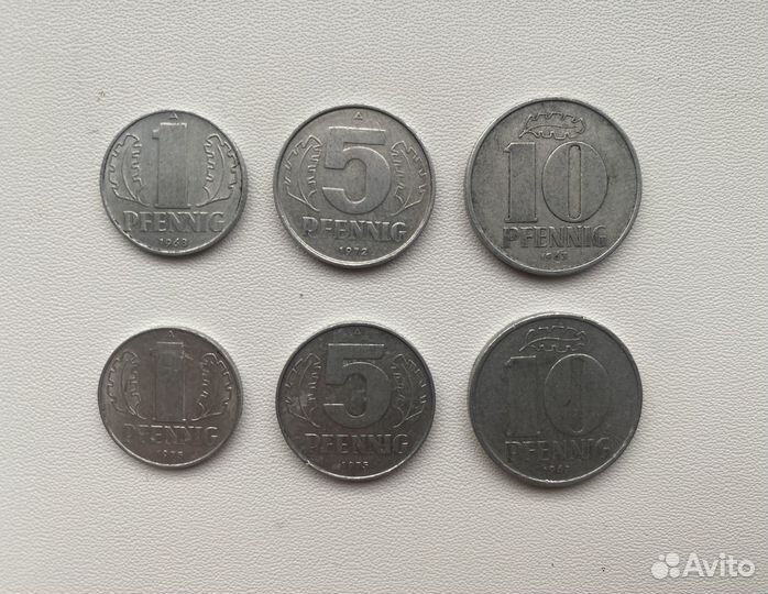 Пфенниги гдр