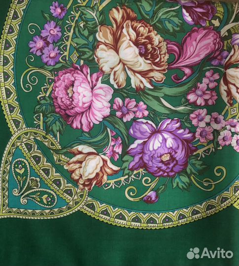 Павловопосадский Платок Шаль редкий колорит шерсть