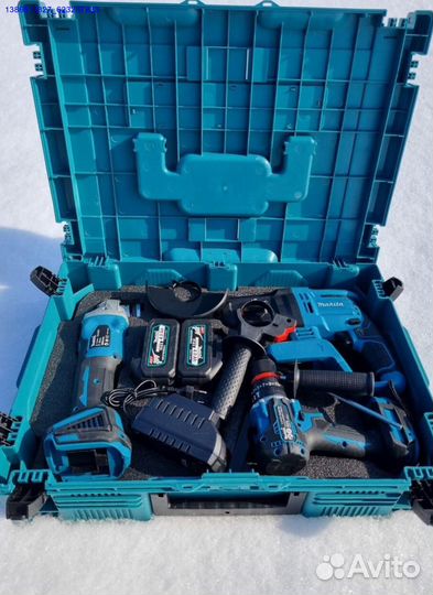 Шуруповерт перфоратор болгарка набор (Арт.81708)