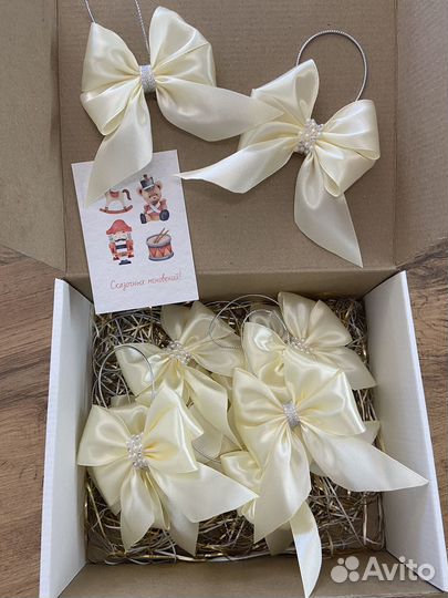 Набор банты на елку 11 шт ручная работа