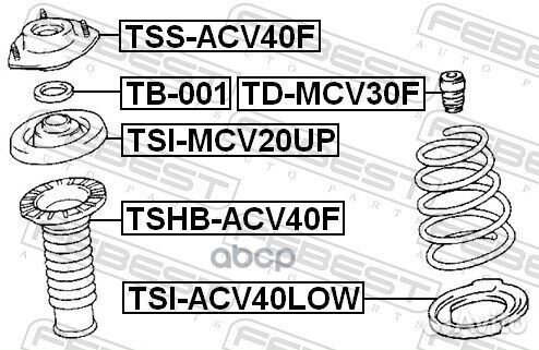 Проставка пружины нижняя toyota camry V30