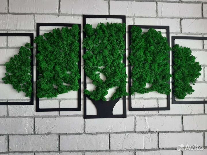 Настенное панно из стабилизированного мха