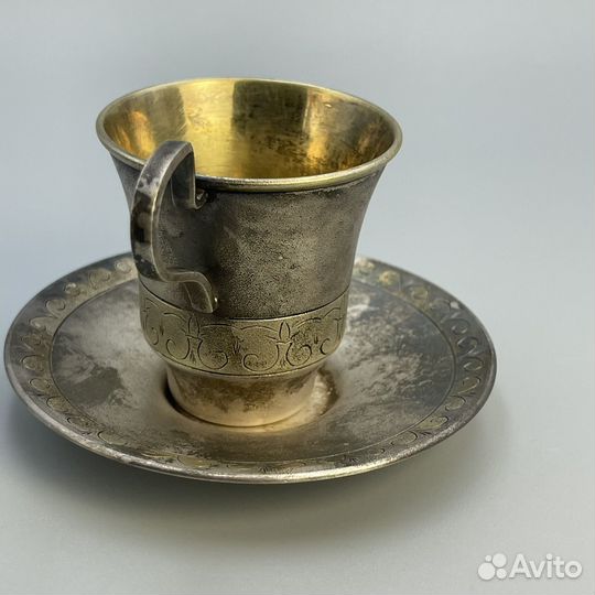 Кофейная чашка мельхиор СССР