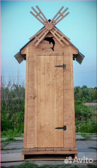 Дачный туалет деревянный SKU002