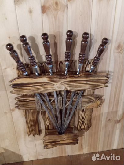 Подставка для шампуров, крепление на стену