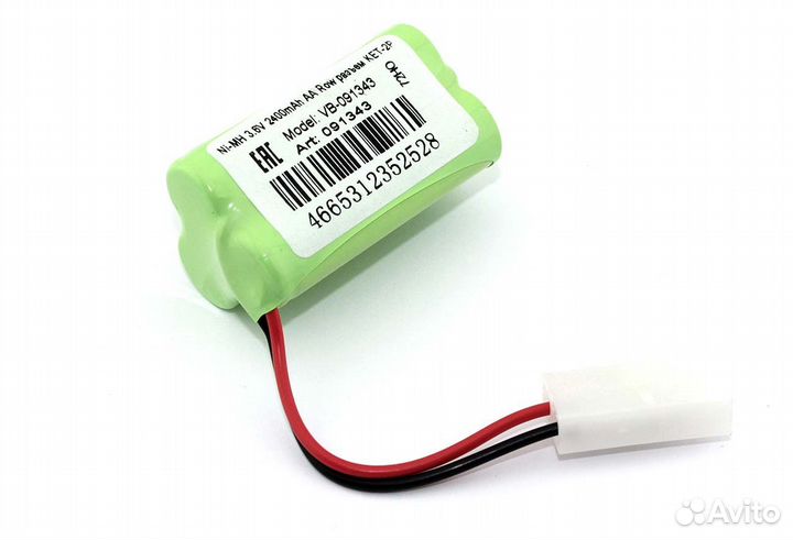 Ni-MH 3.6V 2400mAh AA Row разъем KET-2P