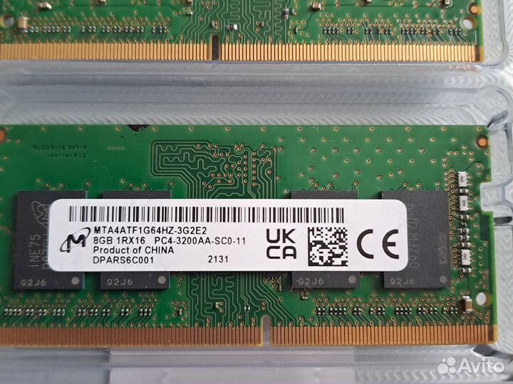 8Gb Micron MTA4ATF1G64HZ-3G2E2 DDR4 3200 sodimm