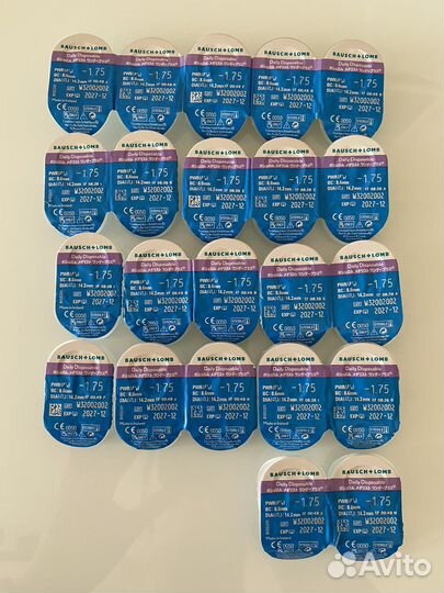 Линзы контактные однодневные 1,75