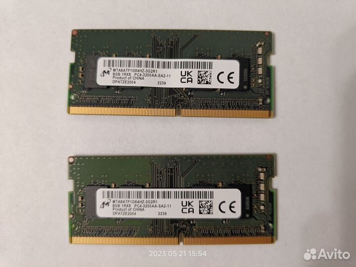 DDR4 SO-dimm 8gb 3200 Crucial 1.2V CL22