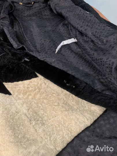 Полушубок из овчины с капюшоном