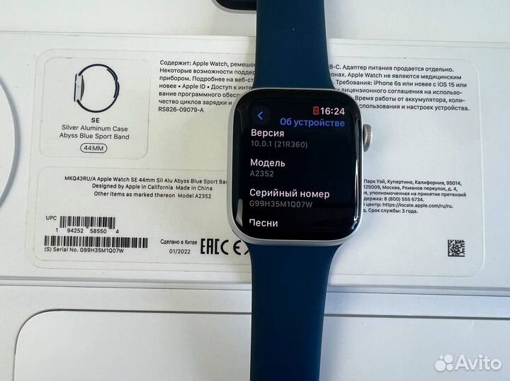 Часы apple watch se 44 mm 2022 акб 100