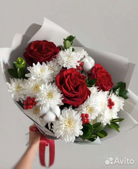 Цветы розы букет