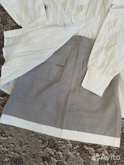 Костюм рубашка с юбкой