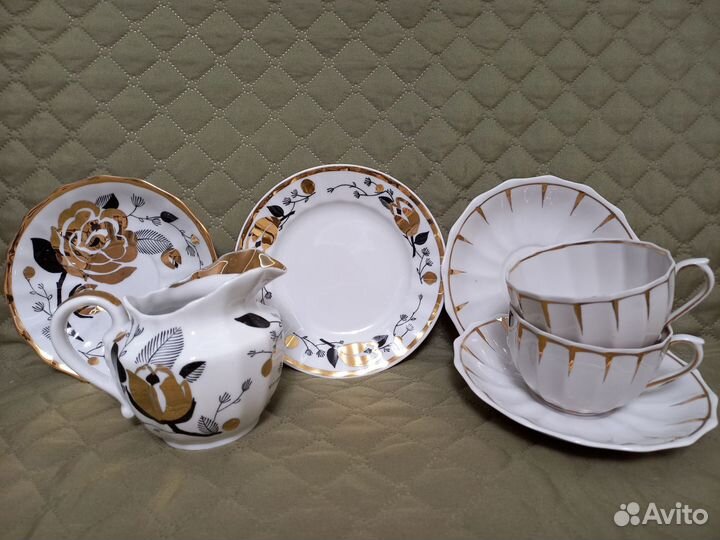 Сервизы Золотая роза, Вербилки, СССР