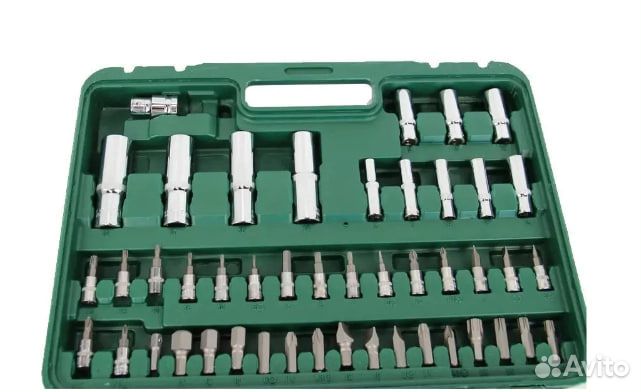 Набор инструментов 94 предмета (зеленый кейс) 1/5