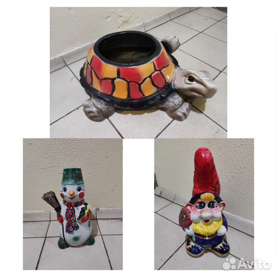 Садовое кашпо и садовые фигуры