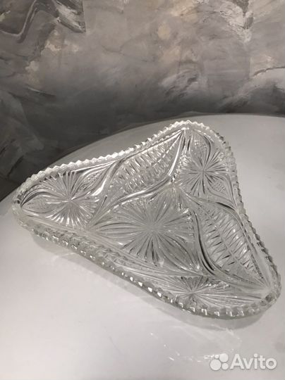 Блюдо хрустальное СССР