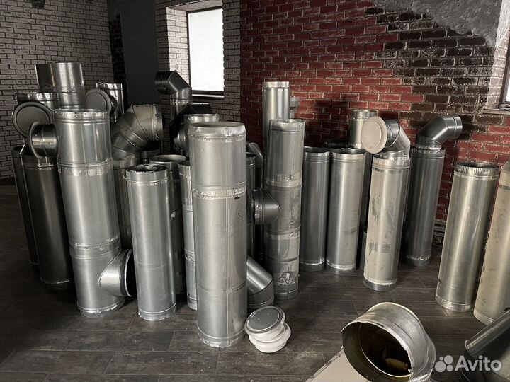 Трубы для дымохода оцинкованные разных диаметров