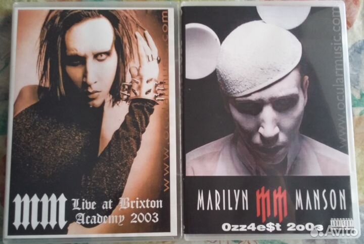 Двд Marilyn Manson,moonspell,nightwish,slipknot
