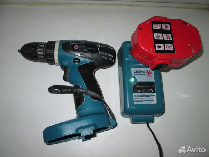 Дрель-шуруповерт Калибр да - 18/2+ с зарядником