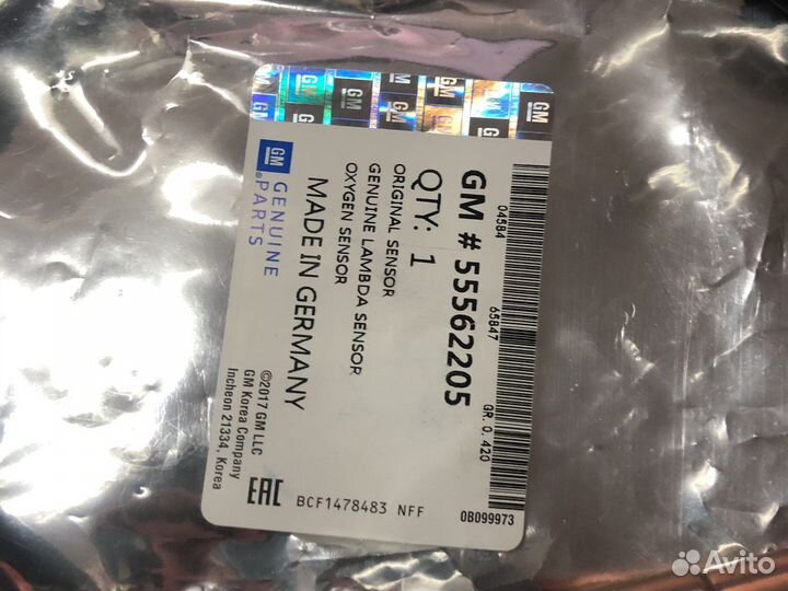 Лямбда зонд Opel Astra J Insignia GM 55562205