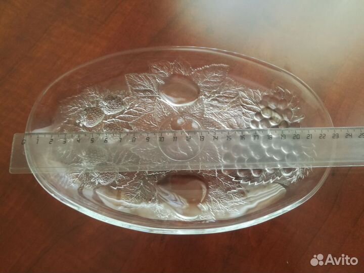 Блюдо стеклянное, 23*14, овальное