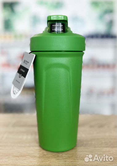 IHerb Goods, бутылка-шейкер из стали, зеленая