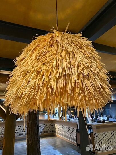 Плетеный абажур