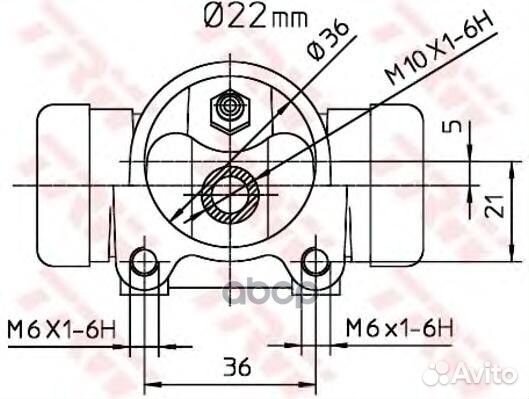 Цилиндр тормозной задний L,R TRW BWH392 BWH392 TRW