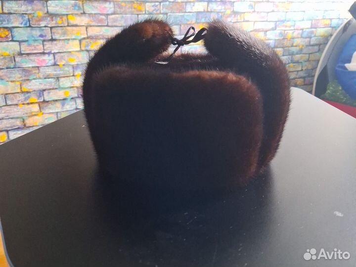 Норковая шапка мужская ушанка