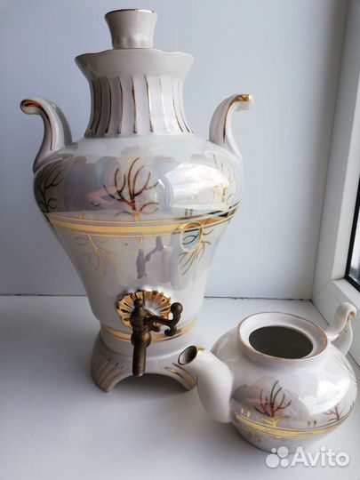 Самовар электрический фарфоровый