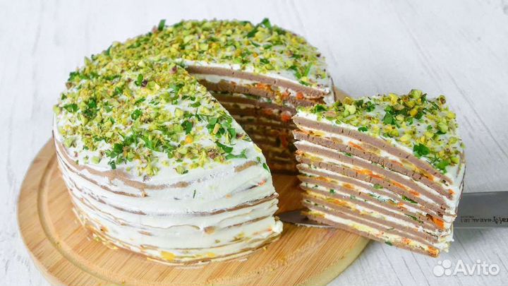 Печёночный торт домашний