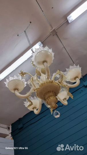 Люстра. Мурано. Винтаж. Антикварная мебель