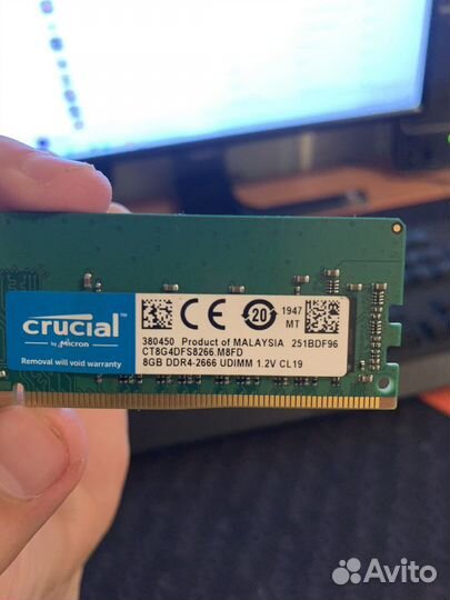 Оперативная память Crucial ddr4 8gb