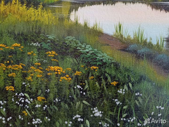 Картина маслом на холсте пейзаж, природа