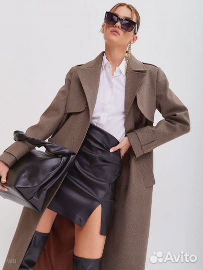 Пальто демисезонное длинное