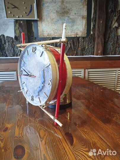 Часы настенные круглые деревянные