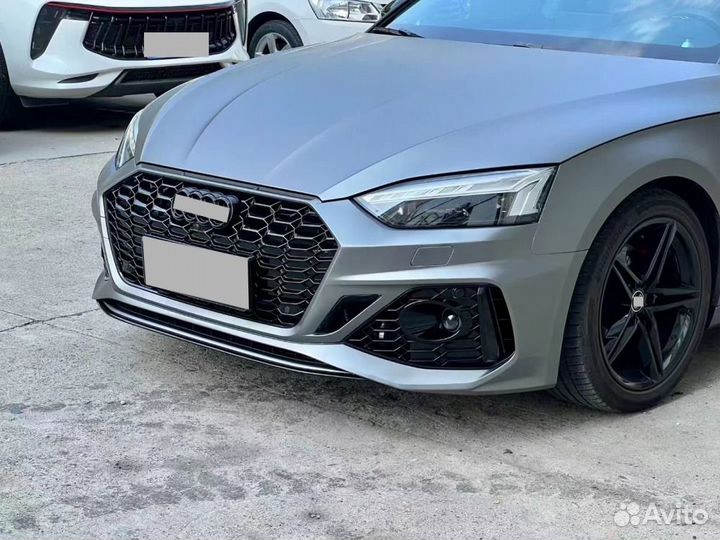 Передний бампер RS5 на Audi A5 F5 рестайлинг